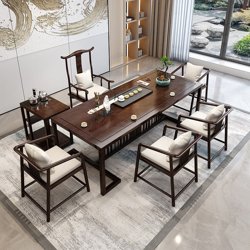 Gongfu Tea Table Set Red Sandalwood Stone Tray 2 Sizes