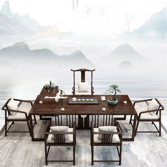 Gongfu Tea Table Set Red Sandalwood Stone Tray 2 Sizes