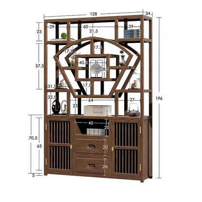 Curio Display Cabinet Rosewood Solid Wood 198cm Mortise