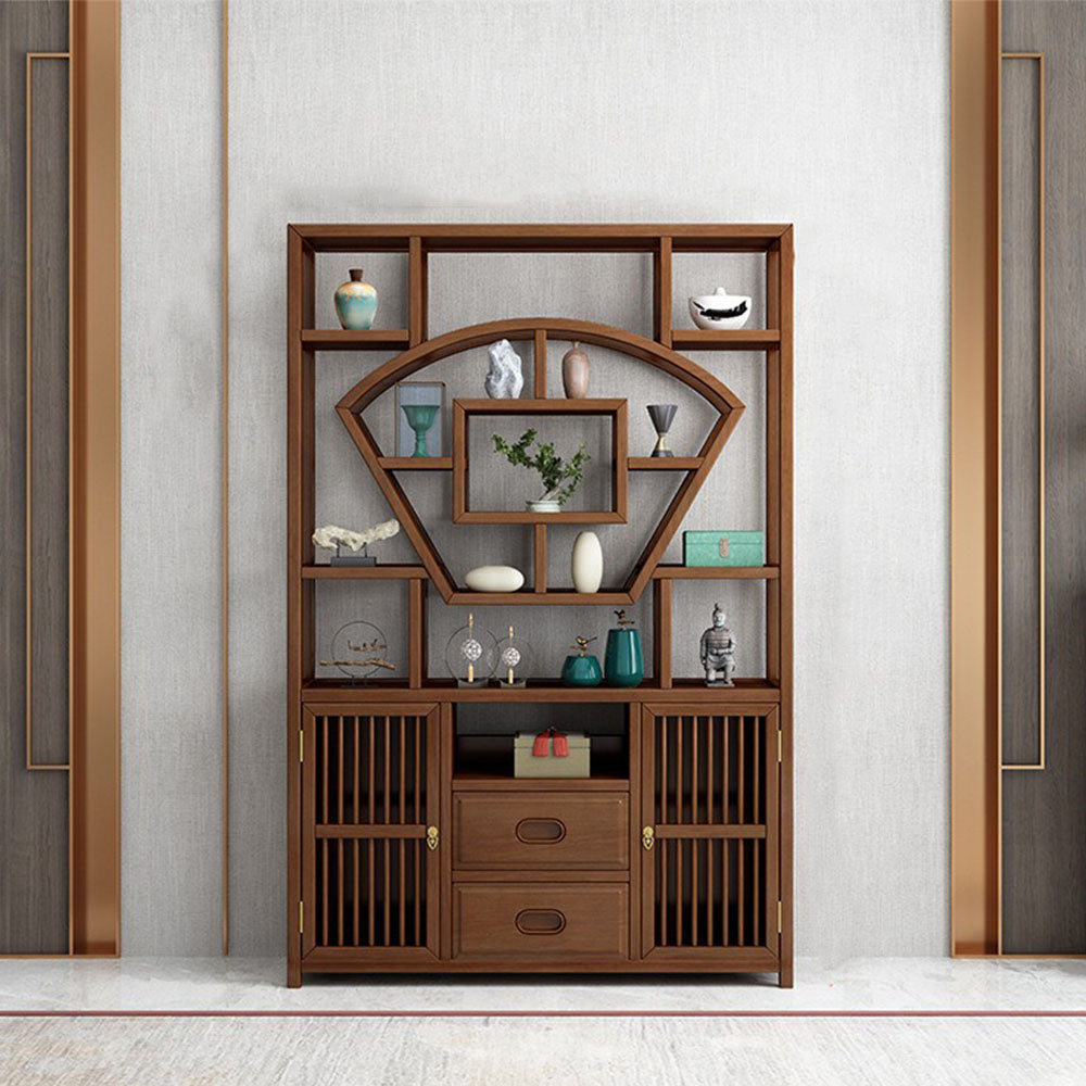 Curio Display Cabinet Rosewood Solid Wood 198cm Mortise