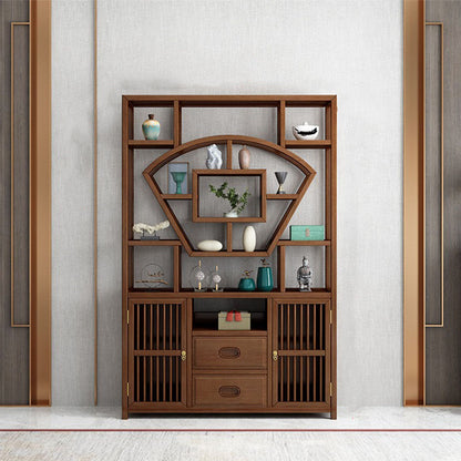 Curio Display Cabinet Rosewood Solid Wood 198cm Mortise