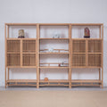 Elm Wood Display Cabinet Tea Cabinet – 300cm Curio Shelf