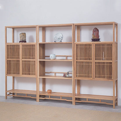 Elm Wood Display Cabinet Tea Cabinet – 300cm Curio Shelf