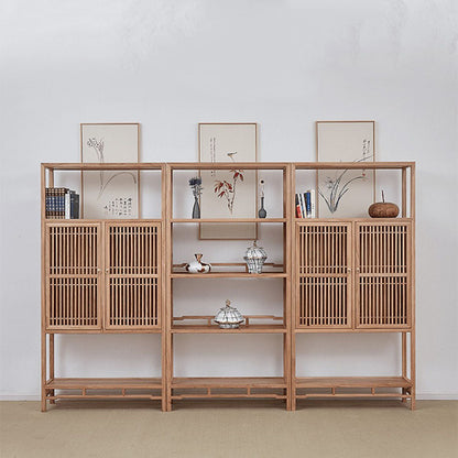 Elm Wood Display Cabinet Tea Cabinet – 300cm Curio Shelf