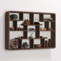Wall Hanging Curio Cabinet Paulownia Wood Display Shelf 130cm