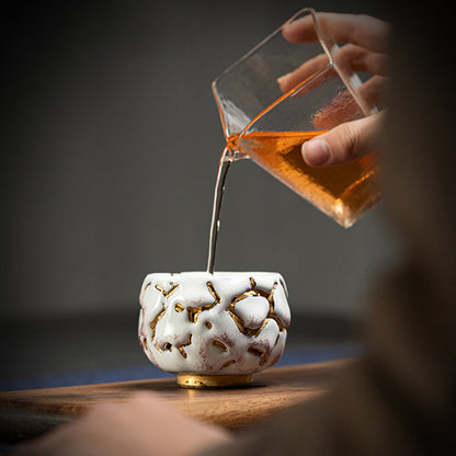 Gongfu Tea Cup Shinoyaki Gold Ceramic Handcrafted