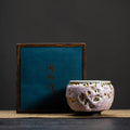 Gongfu Tea Cup Shinoyaki Pink Flowing Gold Glaze Ceramic