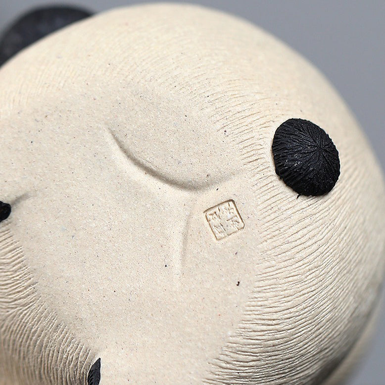 Clay Panda Tea Pet Handmade White Clay Tea Table