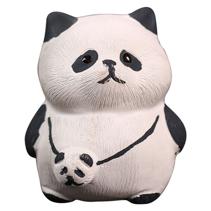 Clay Panda Tea Pet Handmade White Clay Tea Table