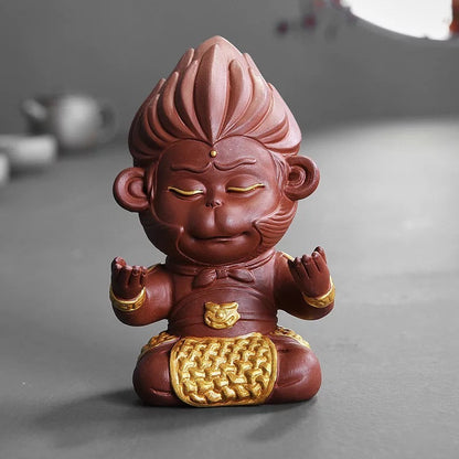 Monkey King Tea Pet Yixing Clay Sun Wukong Gold Armor 2 Clay