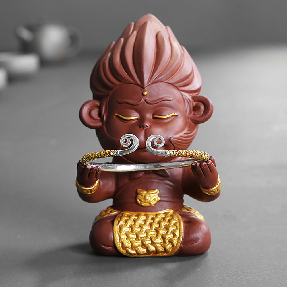 Monkey King Tea Pet Yixing Clay Sun Wukong Gold Armor 2 Clay