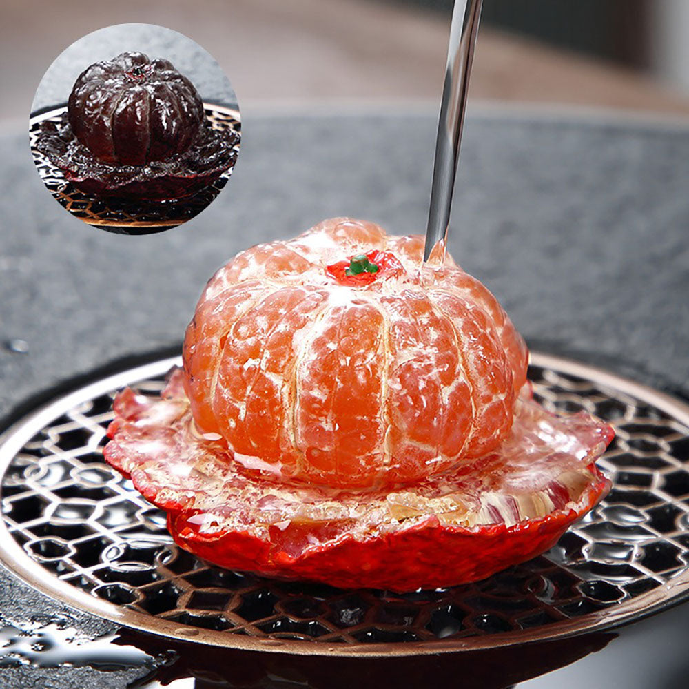 Color Changing Orange Tea Pet Resin Temperature