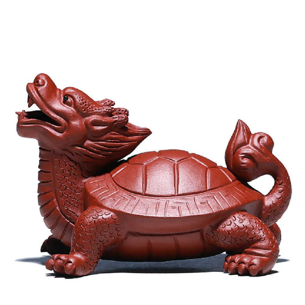 Handmade Purple Clay Dragon Turtle Tea Pet