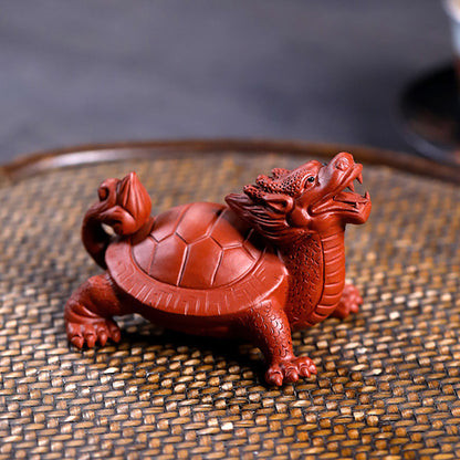 Handmade Purple Clay Dragon Turtle Tea Pet