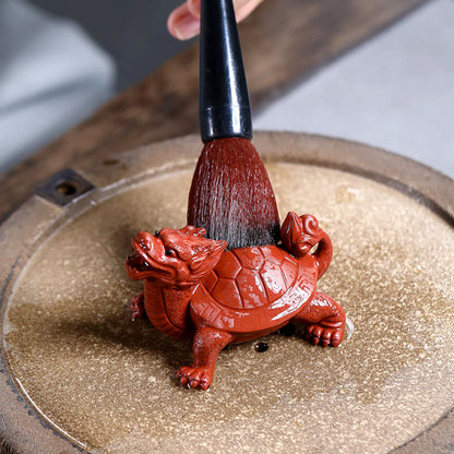 Handmade Purple Clay Dragon Turtle Tea Pet