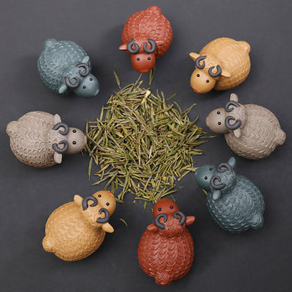 Sheep Tea Pet Yixing Clay Copper Coin Magnetic Eyes 4 Colors