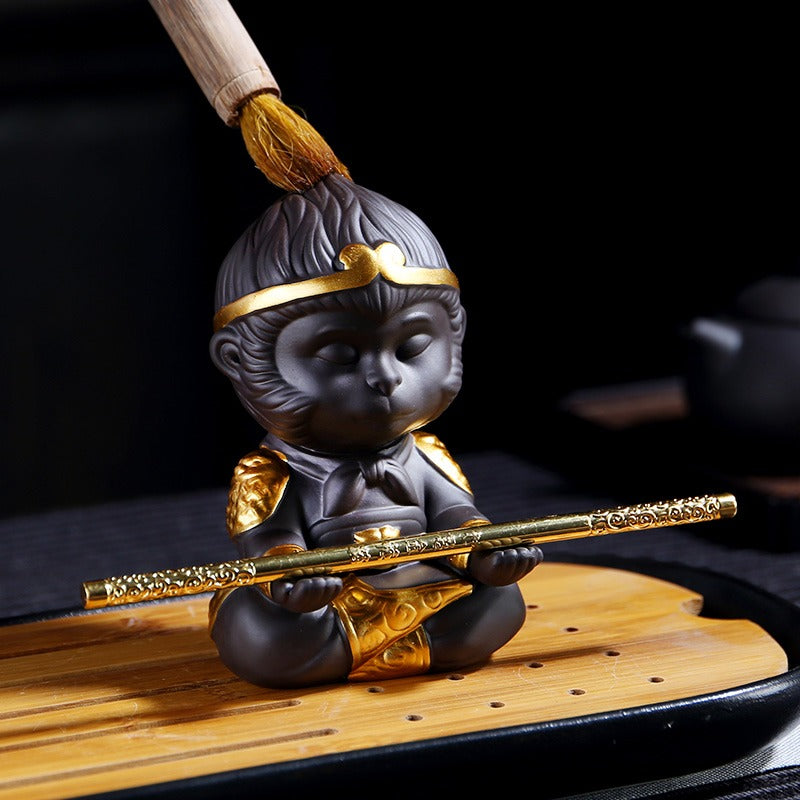 Yixing Clay Tea Pet – Monkey King Wukong Figurine