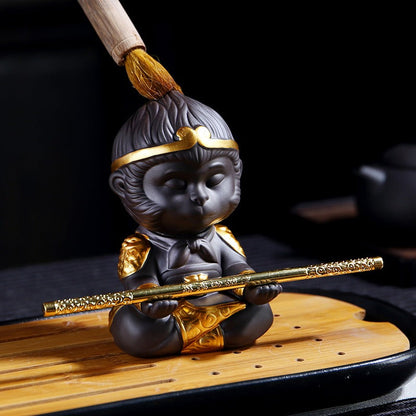 Yixing Clay Tea Pet – Monkey King Wukong Figurine