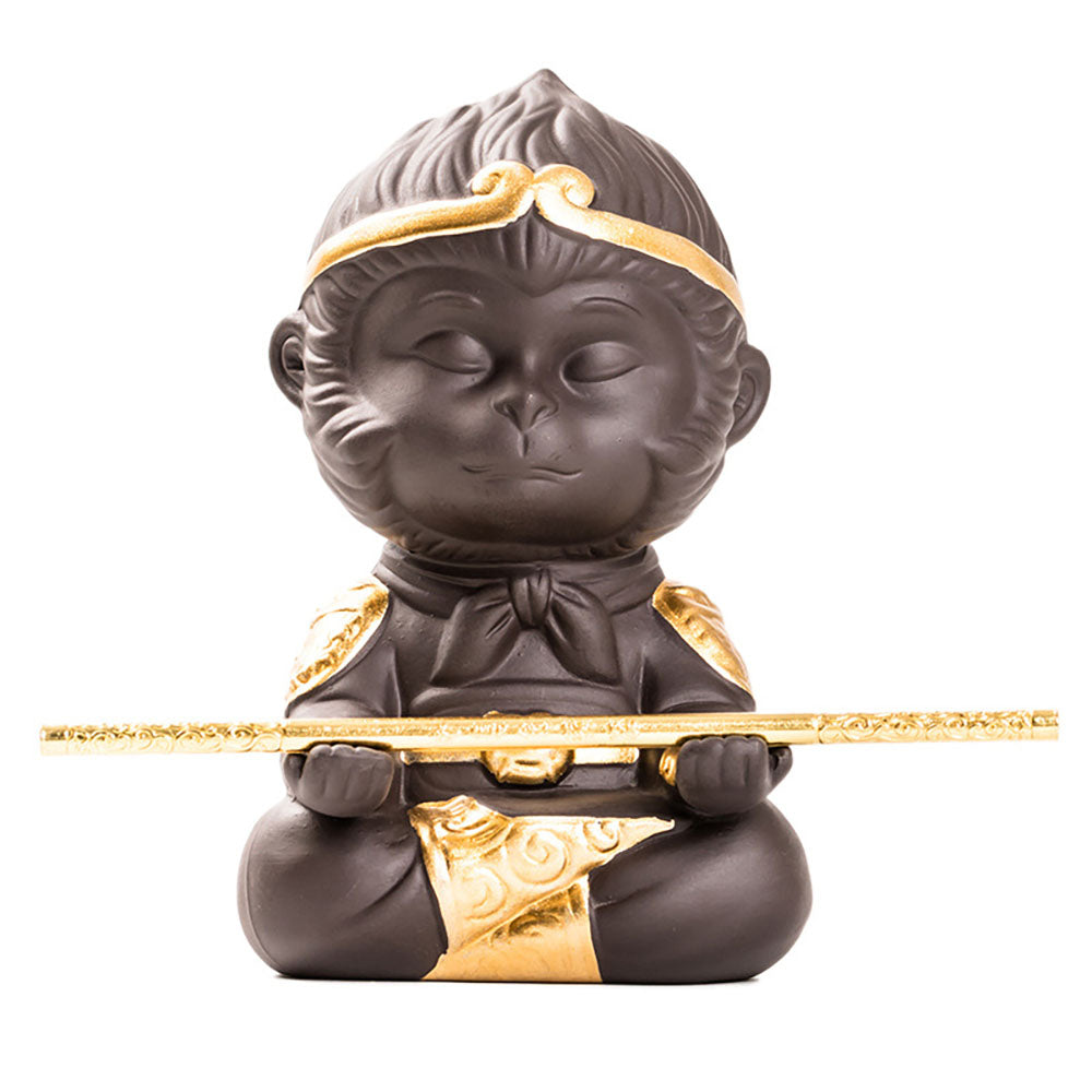 Yixing Clay Tea Pet – Monkey King Wukong Figurine