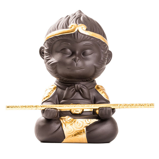 Yixing Clay Tea Pet – Monkey King Wukong Figurine