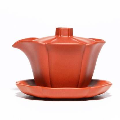 Gaiwan Yixing Lotus Clay Covered Cup Tea Bowl 180ml