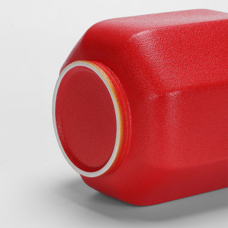 Tea Caddy | Palace Lantern Red Glaze Vacuum Seal Ceramic