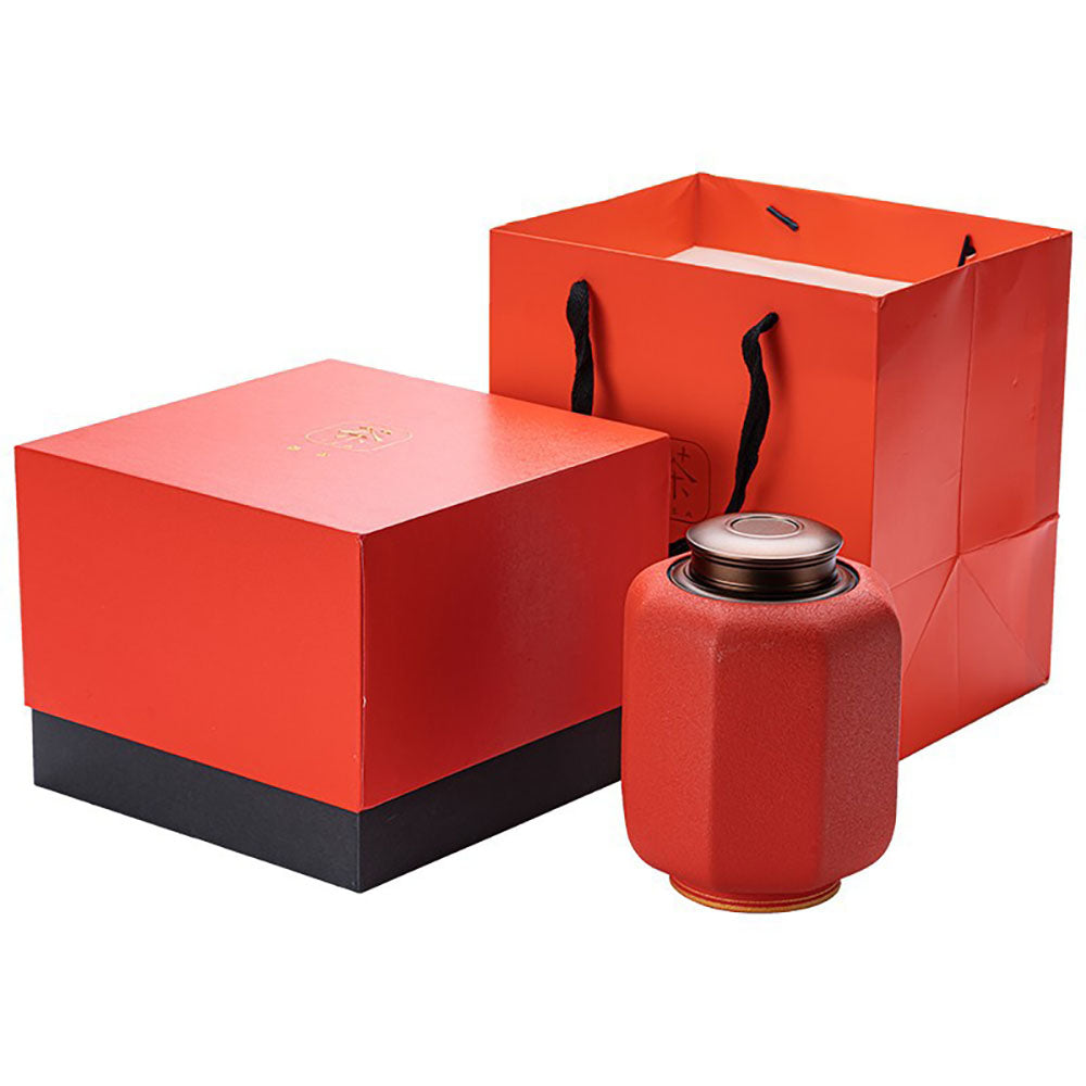Tea Caddy | Palace Lantern Red Glaze Vacuum Seal Ceramic