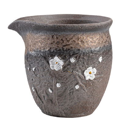 Gongdao Bei Fair Cup Rock Clay Plum Blossom Gilt Glaze 200ml