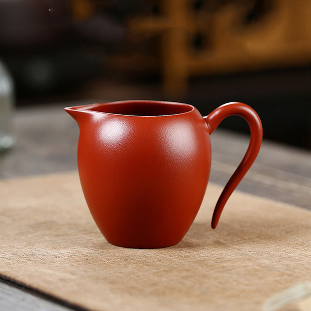 Fair Cup Yixing Red Clay Lotus Embossed Pitcher 230ml