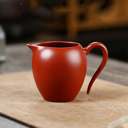 Fair Cup Yixing Red Clay Lotus Embossed Pitcher 230ml
