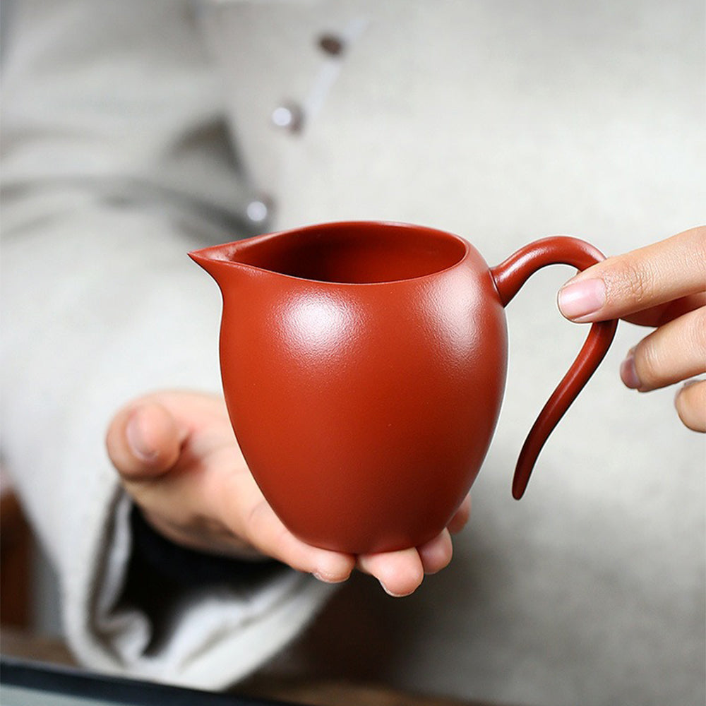 Fair Cup Yixing Red Clay Lotus Embossed Pitcher 230ml
