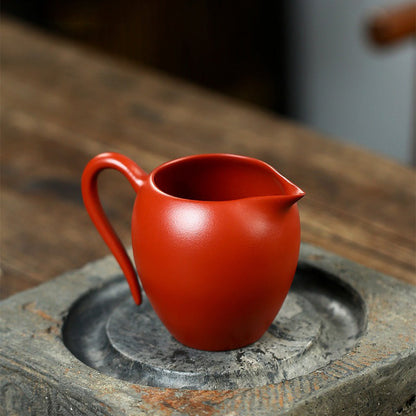 Fair Cup Yixing Red Clay Lotus Embossed Pitcher 230ml