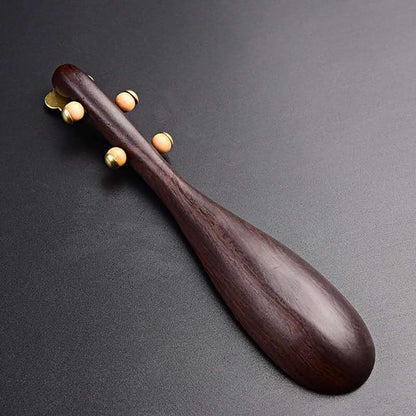 Ebony Wood Cha He Tea Holder — Pipa Style