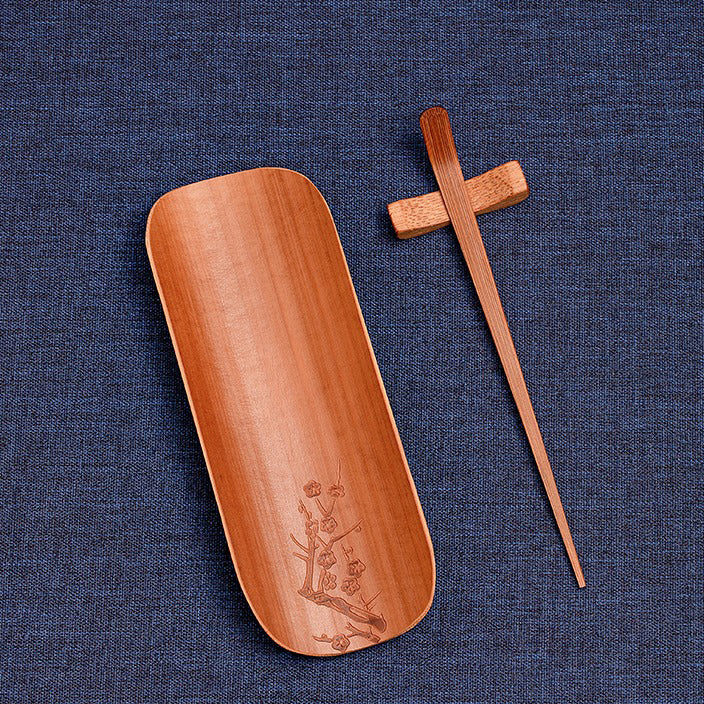 Bamboo Cha He Tea Holder With Tea Needle Gongfu Ceremony