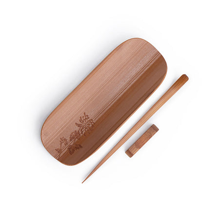 Bamboo Cha He Tea Holder With Tea Needle Gongfu Ceremony
