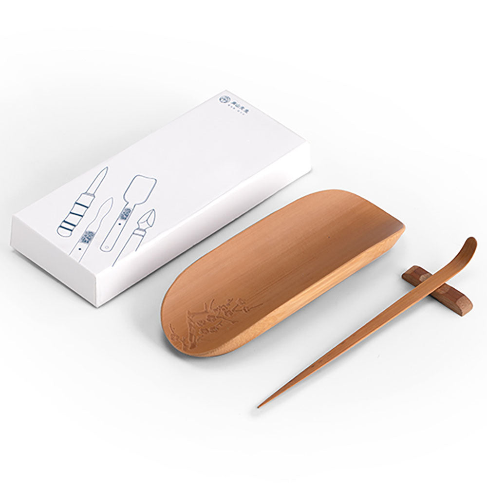 Bamboo Cha He Tea Holder With Tea Needle Gongfu Ceremony