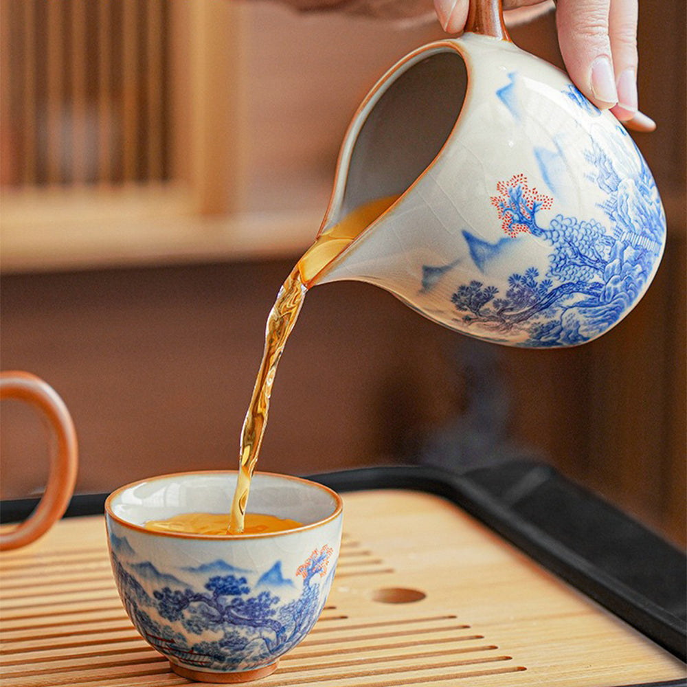 Ruyao Tea Set | Fairyland Landscape Cicada Wing Crackle