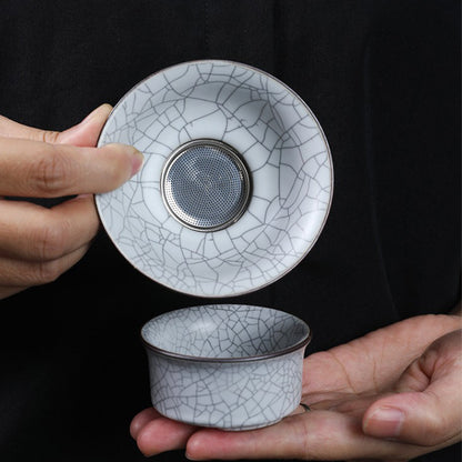 Ruyao Kung Fu Tea Set – Ice Crack Gaiwan, 8 Cups & Fair Cup