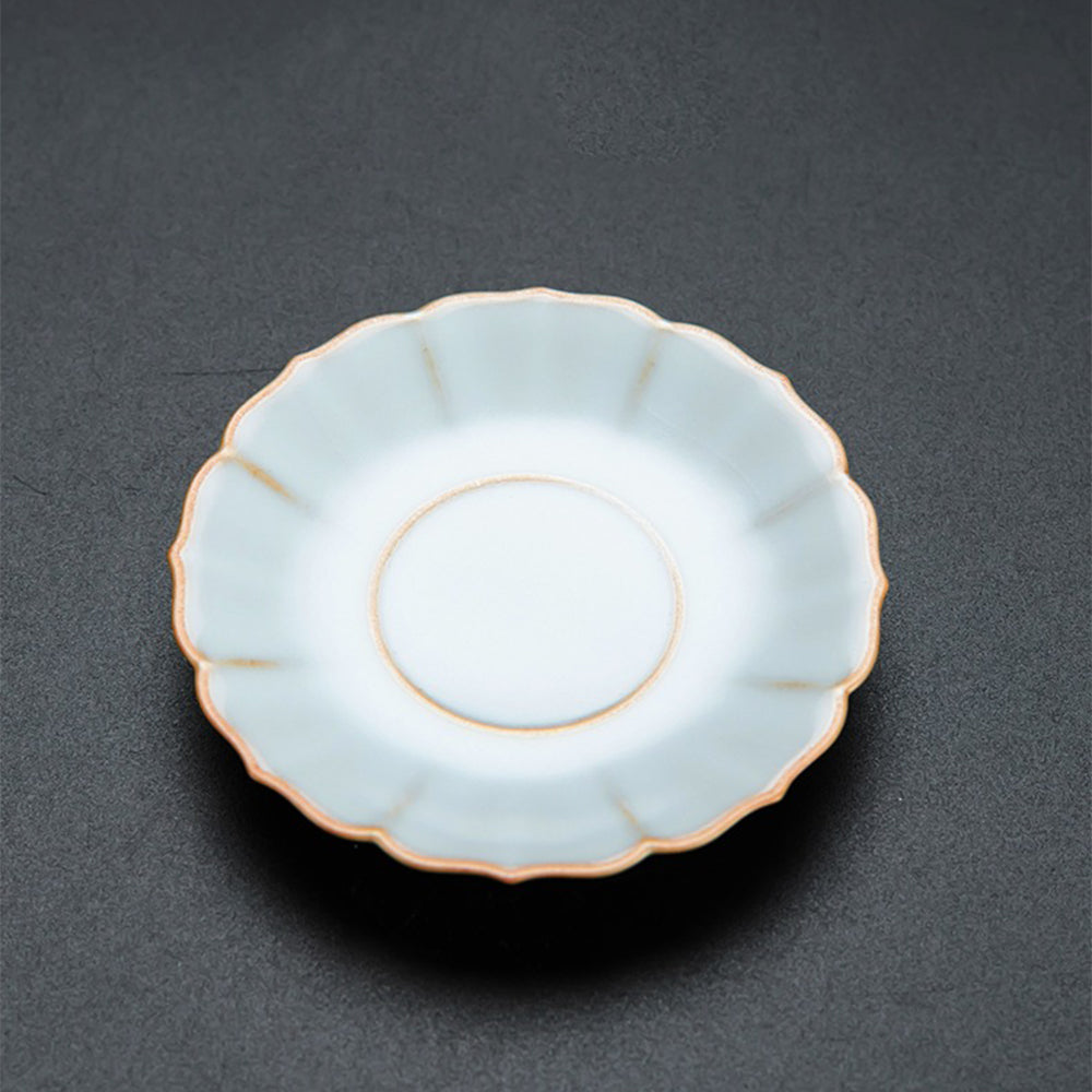 Ruyao Flower Tea Set | Petal Shape Jade Glaze Crackle