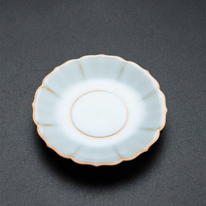 Ruyao Flower Tea Set | Petal Shape Jade Glaze Crackle