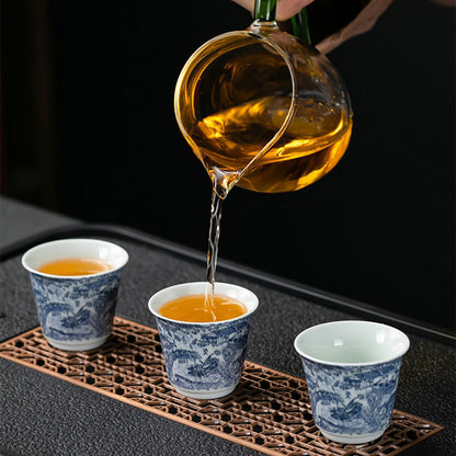 Kung Fu Tea Set Qingming Porcelain Gaiwan 11-Piece