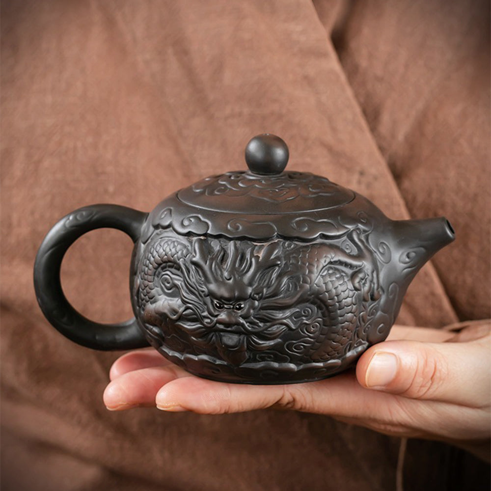 Dragon Tea Set Purple Clay Gongfu 8 Cups Complete Gift