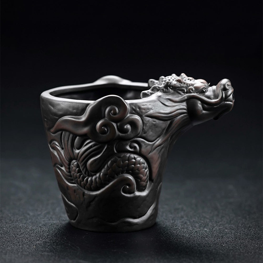 Dragon Tea Set Purple Clay Gongfu 8 Cups Complete Gift