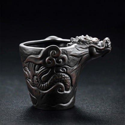 Dragon Tea Set Purple Clay Gongfu 8 Cups Complete Gift
