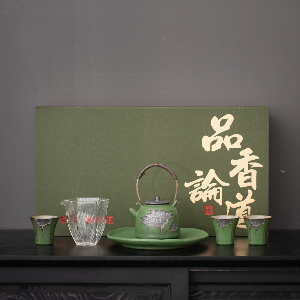 Ceramic Tea Set Kiln Glaze Gongfu Teapot 5-Piece 175ml