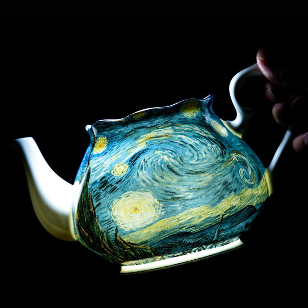 Bone China Tea Set Van Gogh Starry Night | 15-Piece Gift