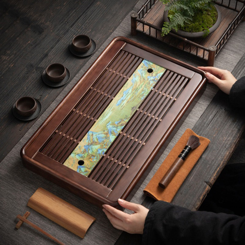Wood Tea Tray with Drainage Pump – Thousand Miles Landscape
