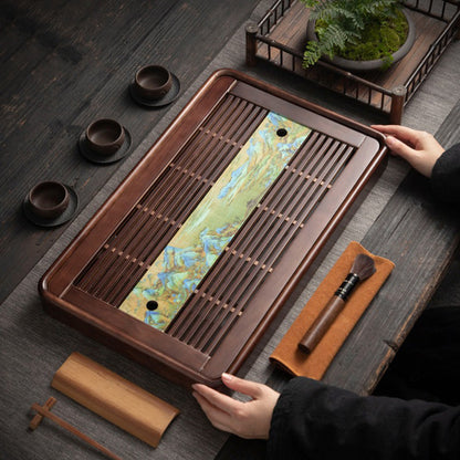 Wood Tea Tray with Drainage Pump – Thousand Miles Landscape