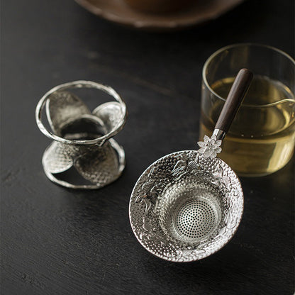 Lotus Goldfish Tea Strainer with Holder | Alloy Tea Filter