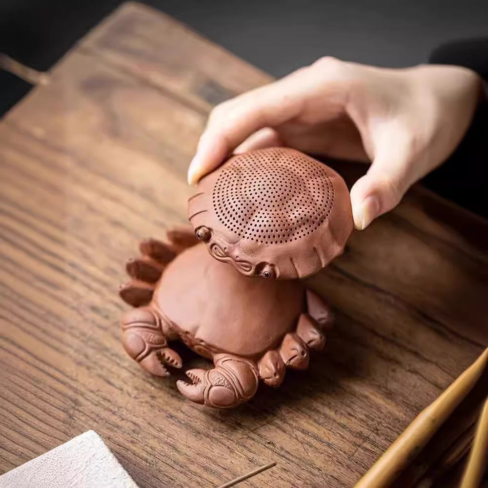 Tea Strainer Crab – Zhu Ni Clay Tea Pet & Filter 2-in-1